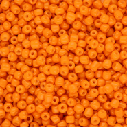 Glass seed beads 8/0 (3mm) Orange