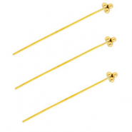 BY31&reg; Stainless steel findings headpins with spheres 35mm Gold