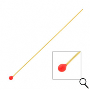 BY31&reg; Stainless steel findings headpins with ball 70mm Gold-Red