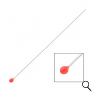 BY31&reg; Stainless steel findings headpins with ball 70mm Silver-Red