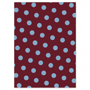 BY31&reg; Jewellery cards dots Mahogany Red-Light Blue