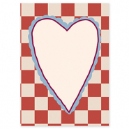 BY31&reg; Jewellery cards heart Cr&egrave;me-Red-Bordeaux Red-Light Blue