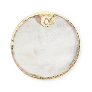 Shell pendants specials round Off White-Gold