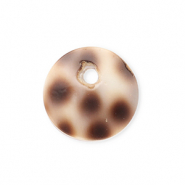 Shell pendants specials round Brown-Beige