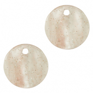 Resin pendants 12mm Sand Beige