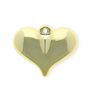 Acrylic charms heart Gold