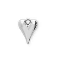 Acrylic charms heart Silver