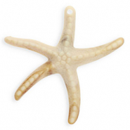Acrylic charms starfish Beige-Brown
