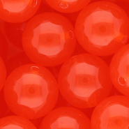 20 mm DQ&reg; acrylic beads shiny Vermillion Red