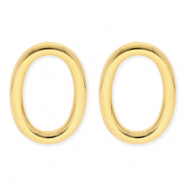 BY31&reg; Stainless steel earrings / earpin oval Gold