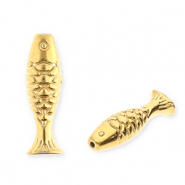 Stainless steel beads fish Gold