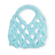 Handmade crocheted bags Light Blue