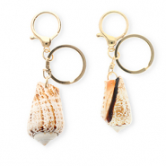 Keychain shell Off White-Gold