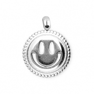 BY31® Stainless steel charms smiley Silver