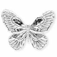Stainless steel statement brooches butterfly Silver