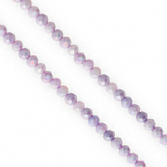 Top faceted beads 4x3mm disc Purple-AB Coating