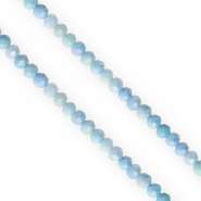 Top faceted beads 4x3mm disc Blue-AB Coating