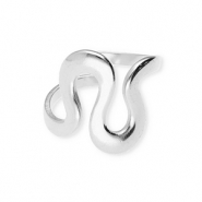 Stainless steel rings wavy Silver