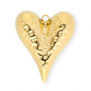 Stainless steel charms heart Gold