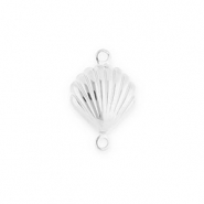 Stainless steel findings connector shell Silver