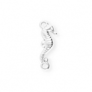 Stainless steel findings connector seahorse Silver