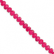 Top faceted beads 6x5mm disc Cherry Pink