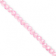 Top faceted beads 6x5mm disc Light Pink
