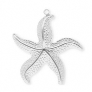 Stainless steel charms starfish Silver