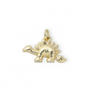 Brass TQ metal charms dinosaur Gold