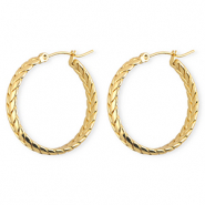 Stainless steel earrings&nbsp;/&nbsp;creoles snake Gold