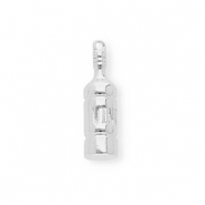 BY31&reg; Eco-brass metal charms wine bottle Silver