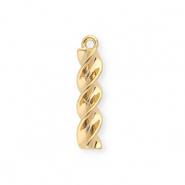 BY31&reg; Eco-brass metal charms fusilli pasta Gold