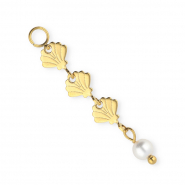 BY31&reg; Stainless steel shell chain charms Gold-White