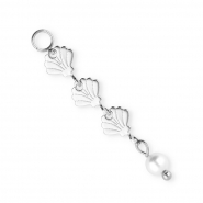 BY31&reg; Stainless steel shell chain charms Silver-White