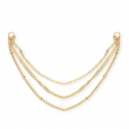 BY31&reg; Stainless steel triple layer belcher chain charms / connector Gold
