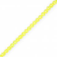 Round top faceted beads 4 mm Yellow