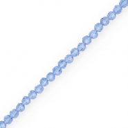 Round top faceted beads 4 mm Sky Blue