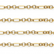 Stainless steel findings belcher chain figaro link Gold