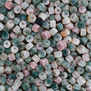Natural stone beads Quartz disc 4x2mm Multicolour Green