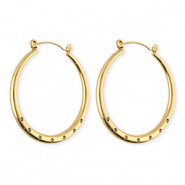 BY31&reg; Stainless Steel findings earrings&nbsp;/&nbsp;creoles with 7 loops Gold