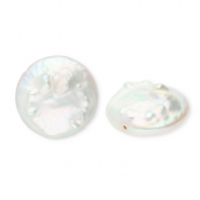Imperfect freshwater pearls coin Pearl White