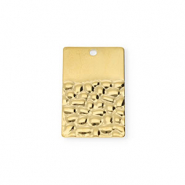 Stainless steel charms rectangle Gold