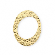 Stainless steel findings connector oval Gold