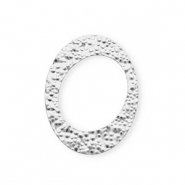 Stainless steel findings connector oval Silver