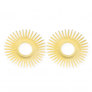 Stainless steel findings earrings&nbsp;/&nbsp;earpins with loop Gold