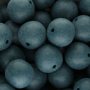 18 mm DQ acrylic beads Petrol Blue