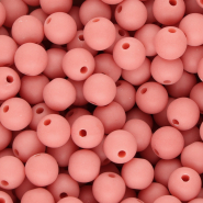 10 mm DQ acrylic beads Coral red