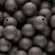 14 mm DQ acrylic beads Dark chocolate brown