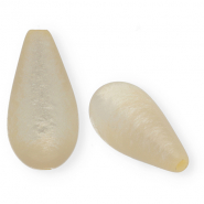 Super Polaris Elements drop shaped beads shiny Beige