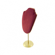 Jewellery display bust for necklaces Bordeaux Red-Gold